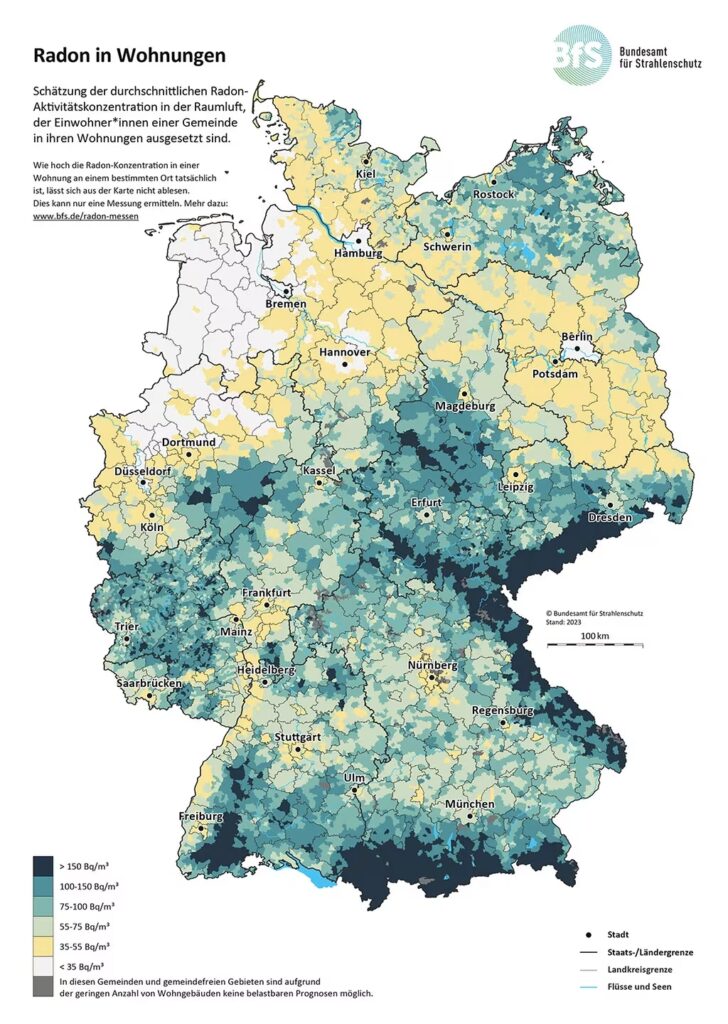 Radonkarte Deutschland Wohnungen